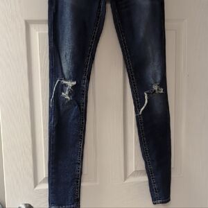 Buckle Black Distressed Women's Jeans 27x32
